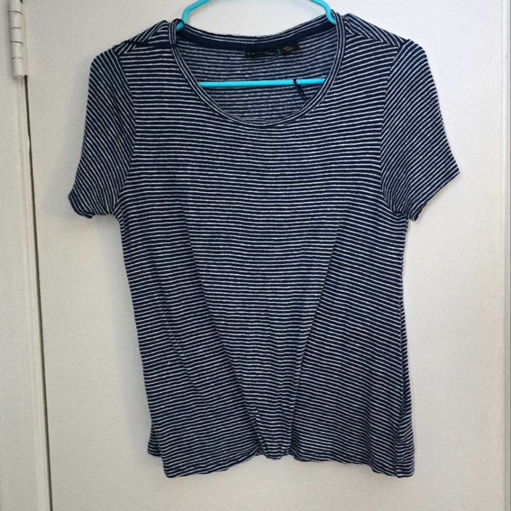 Striped Navy Blue Women's Top